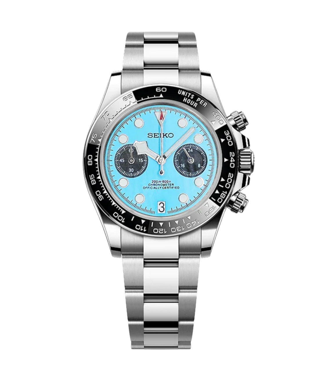 SEIBAY CHRONO CABANA BLUE-AURO CUSTOM WATCHES
