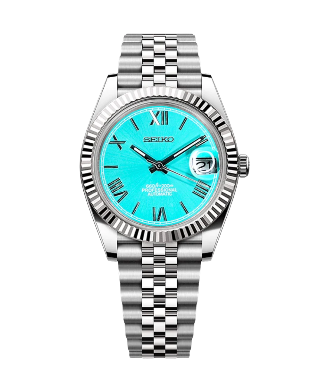 SEIJUST FLUTED ROMAN TIFFANY-AURO CUSTOM WATCHES