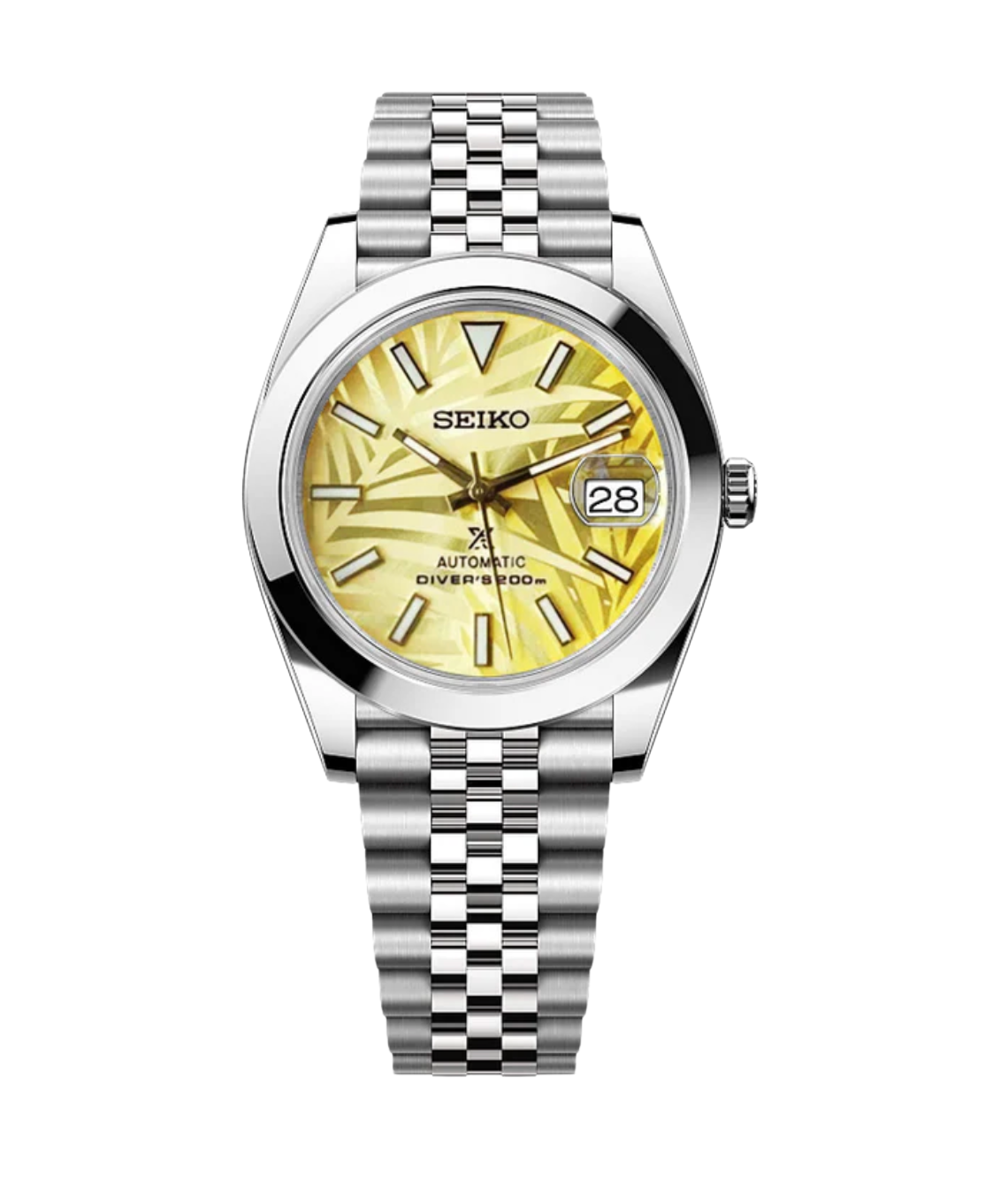 SEIJUST FLUTED PALM LEAVES YELLOW-AURO CUSTOM WATCHES