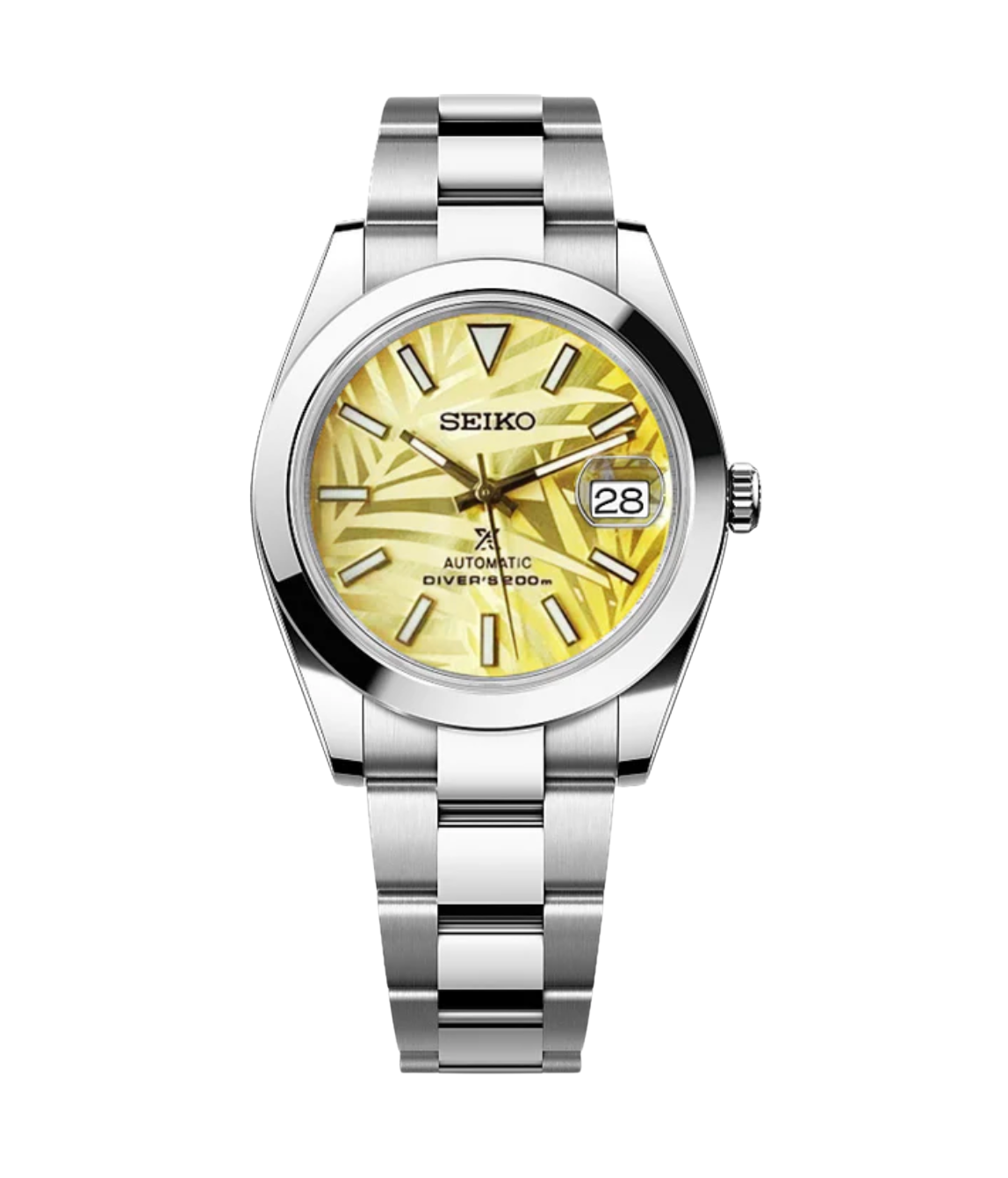 SEIJUST FLUTED PALM LEAVES YELLOW-AURO CUSTOM WATCHES