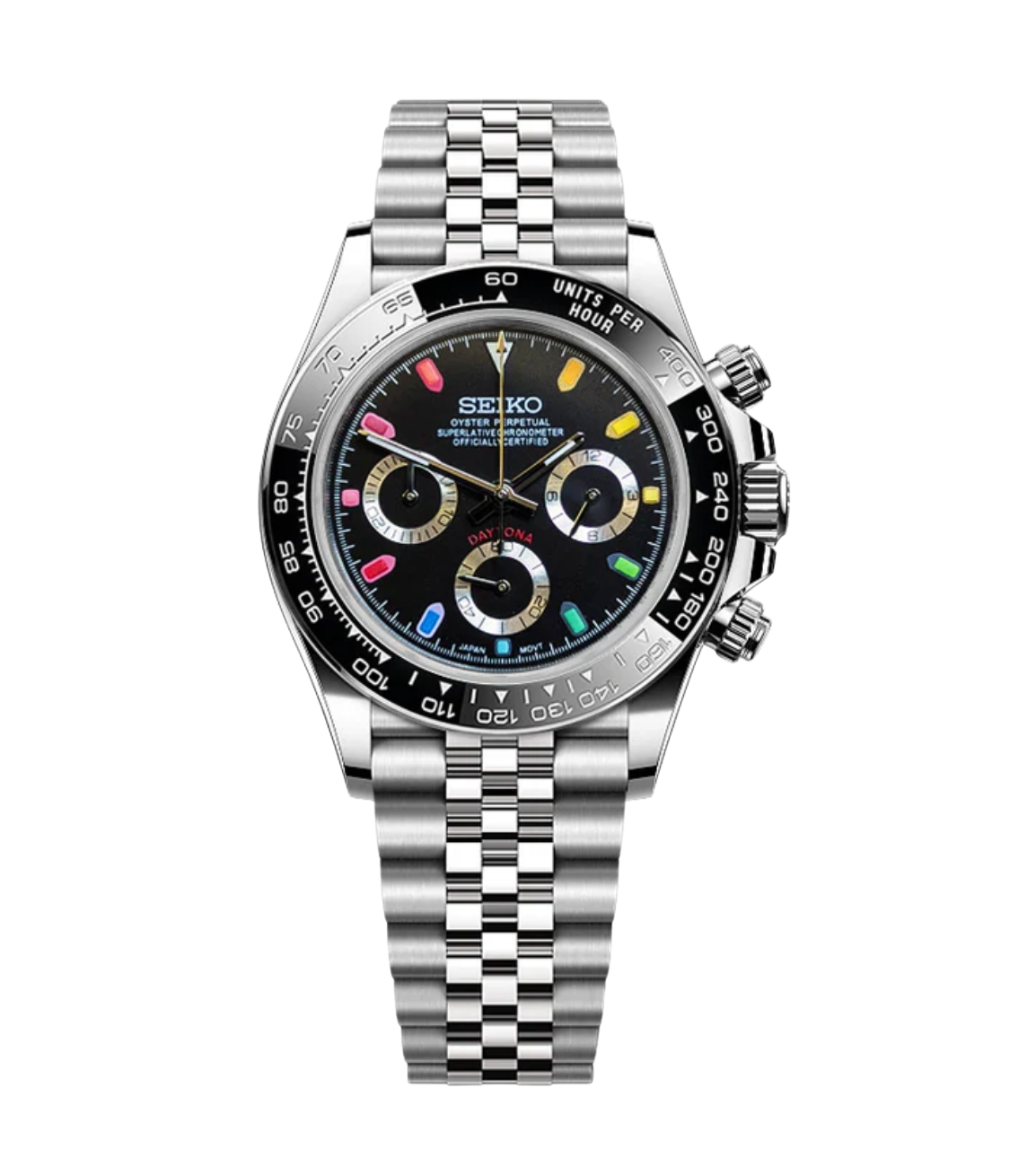 SEITONA BLACK RAINBOW-AURO CUSTOM WATCHES