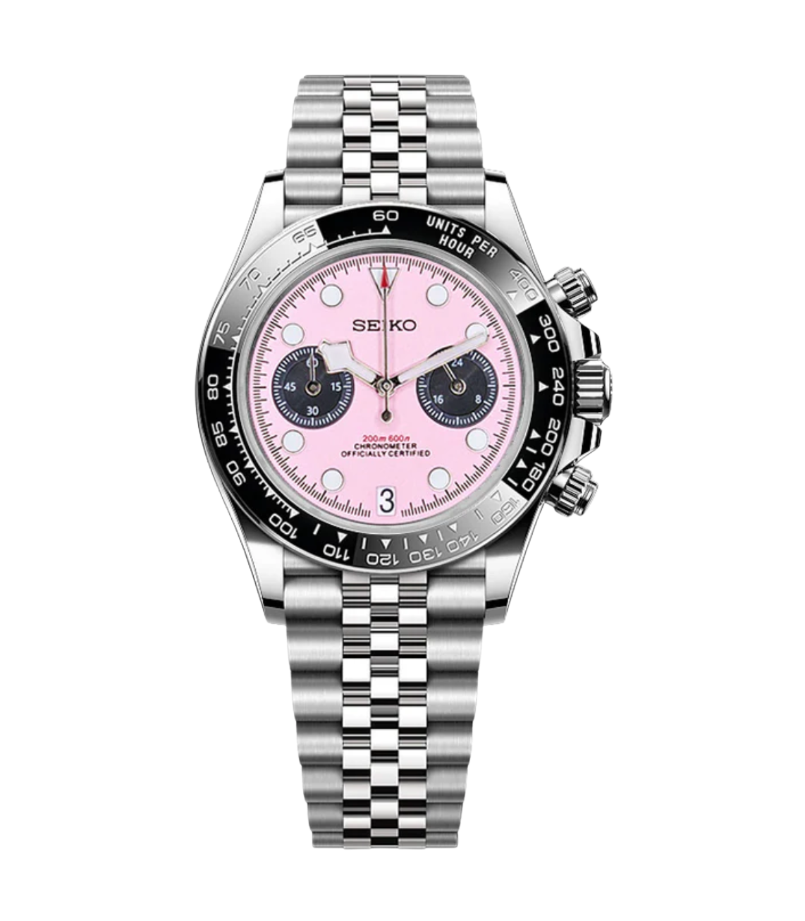 SEIBAY CHRONO MIAMI PINK-AURO CUSTOM WATCHES