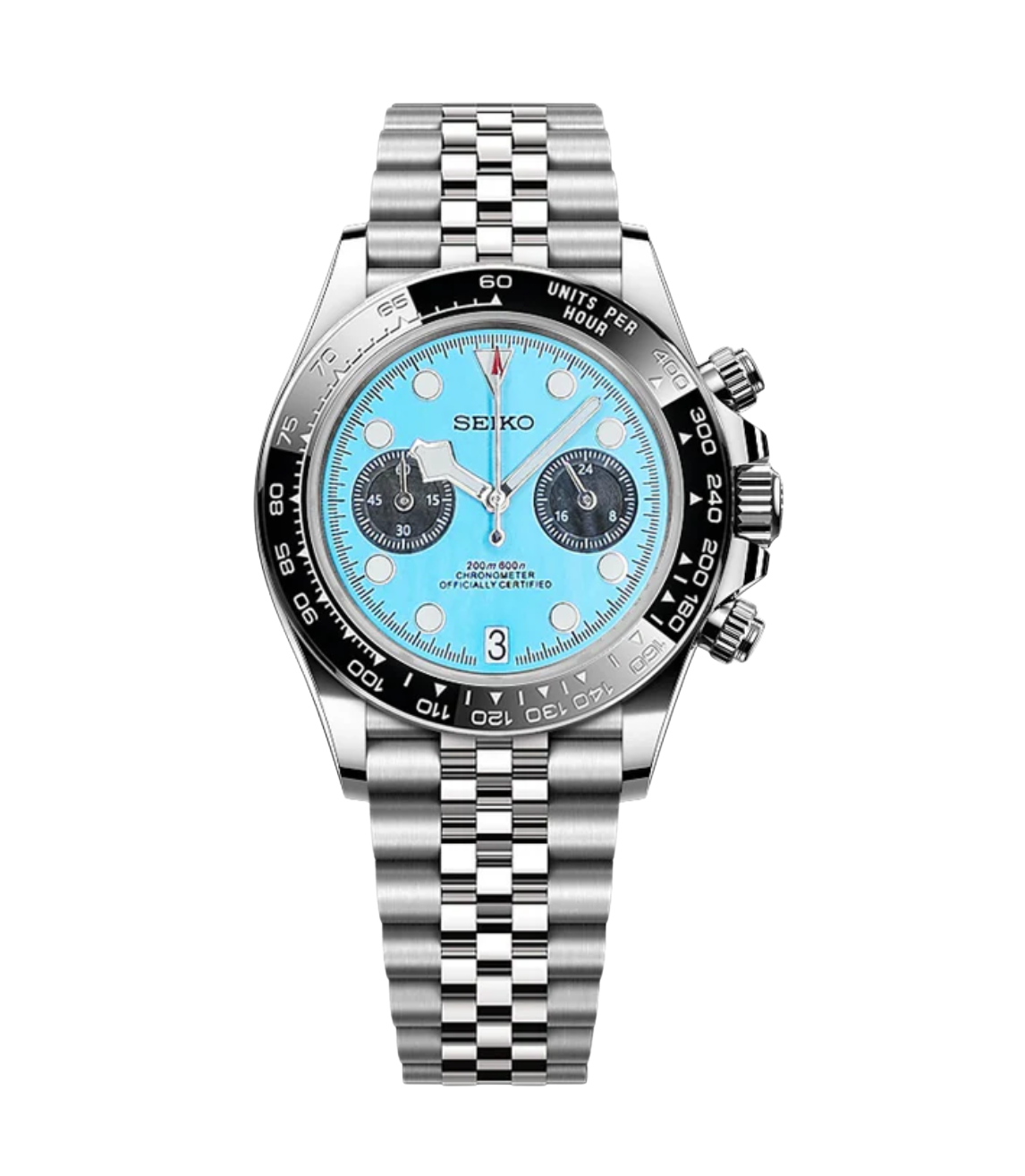 SEIBAY CHRONO CABANA BLUE-AURO CUSTOM WATCHES