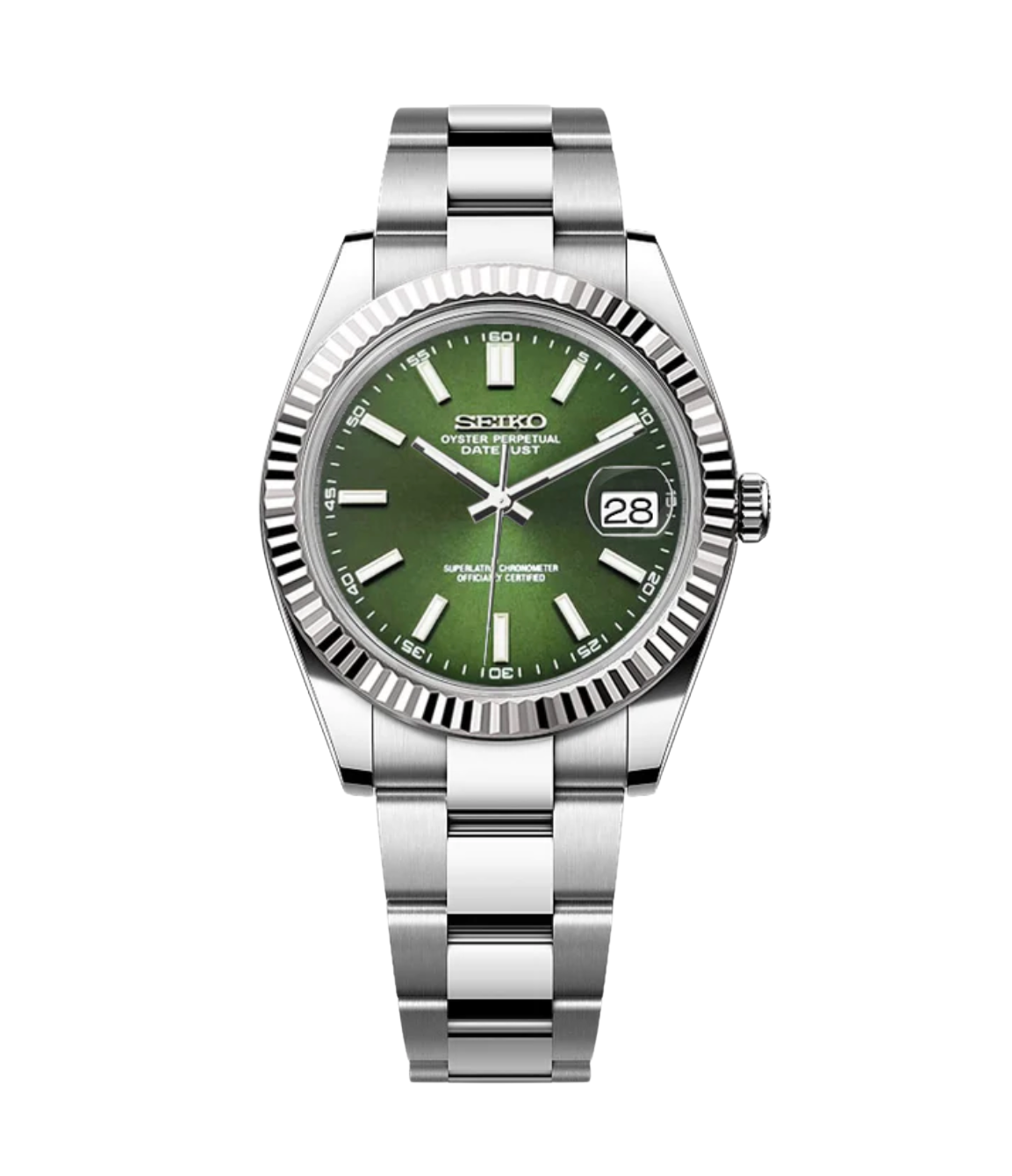 SEIJUST FLUTED FOREST GREEN-AURO CUSTOM WATCHES