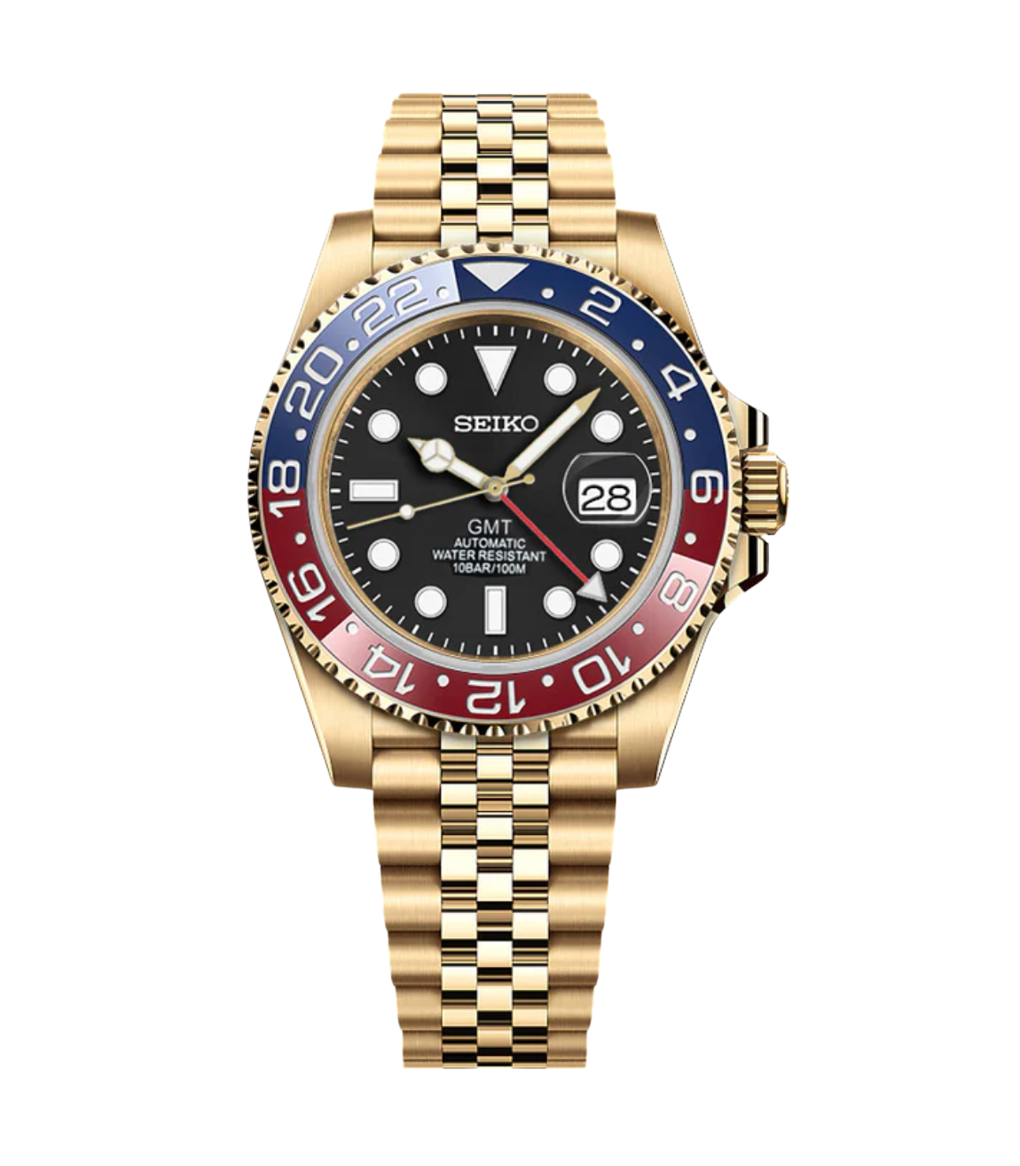 SEIGMT GOLD PEPSI-AURO CUSTOM WATCHES